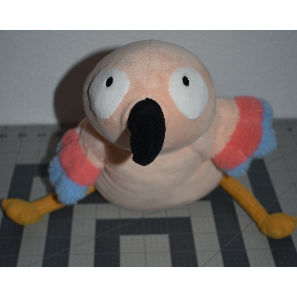 Pillowfort Weighted Plush Parrot Baby Throw Pillow Pink Blue Bird 14x8 Sensory